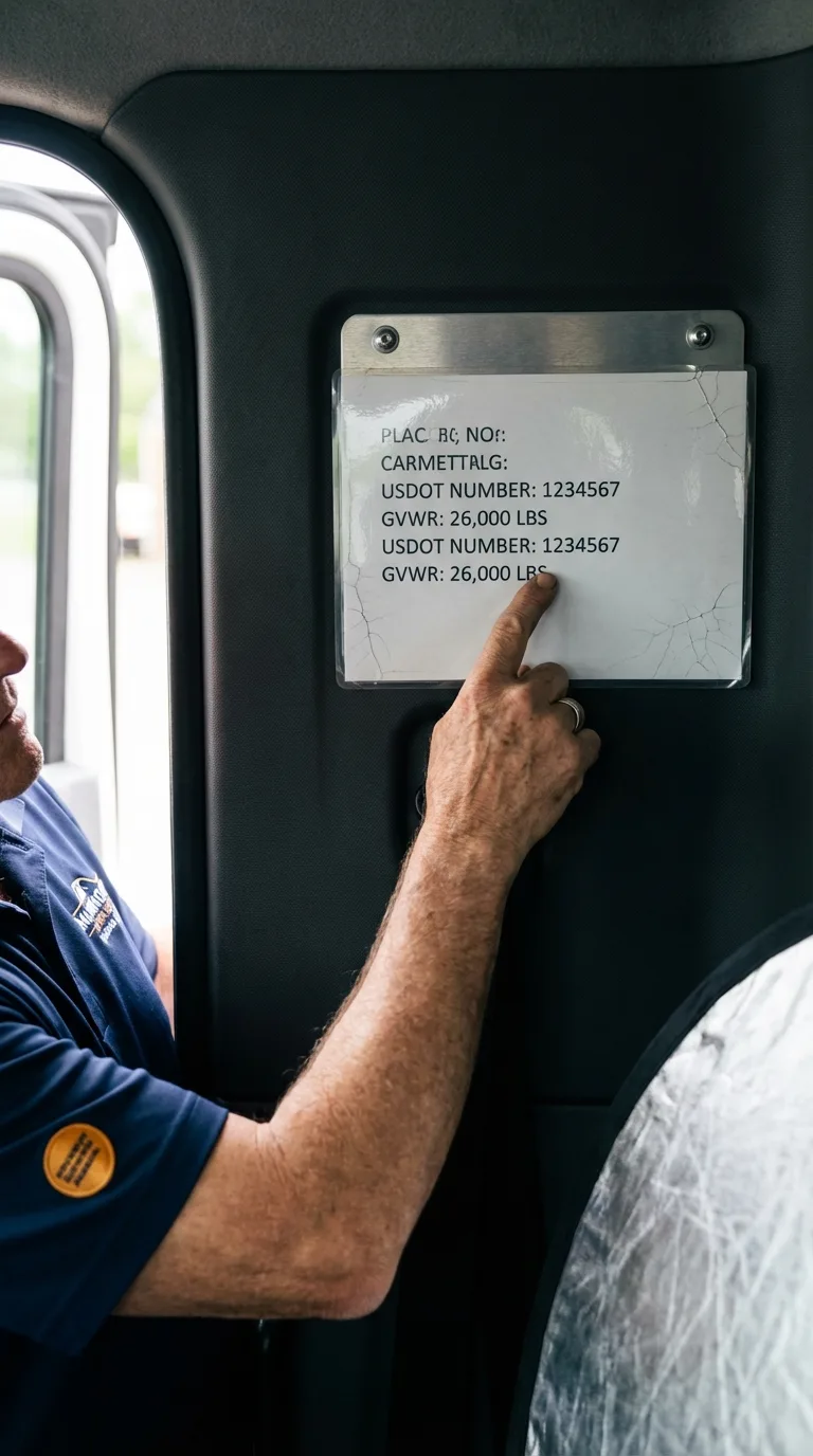 USDOT licensing placard verification in Neillsville